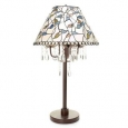 Amia 3-light White Tiffany-style Crystal Table Lamp
