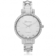 Geneva Platinum Women's Rhinestone Accent Adjustable Cuff Watch