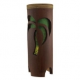 Tropical Palm Tree Silhouette Brown Bamboo Table Accent Lamp