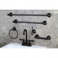 High Arc Oil Rubbed Bronze Bathroom Faucet and Bathroom Accessories Set
