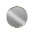 Urban Trends Collection Coated Champagne Metal 30-inch Diameter Round Mirror with Tubular Frame and Window Box