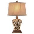 Catalina 19085-000 3-Way 28.5-Inch Open Scroll Table Lamp and Soft Sided Shantung Shade