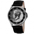 August Steiner Men's Quartz Kennedy Half Dollar Coin Leather Black Strap Watch