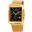 Akribos XXIV Men's Quartz Chronograph Date Gold-Tone/Black Bracelet Watch