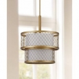 Safavieh Lighting 17-Inch Adjustable 6-Light Evie Mesh Gold Pendant                          Lamp