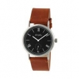 Simplify 5100 Leather Band Watch Camel Leather/Silver/Black