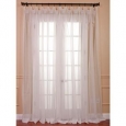Exclusive Fabrics White Doublewide Voile Sheer Curtain Panel 120
