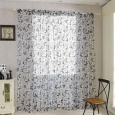 Home Door Voile Drapes Window Butterfly Decor Sheer Curtains Panel 5 Colors