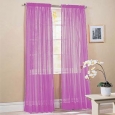 Tulle Voile Door Window Curtain Drape Panel Sheer Scarf Valances Home Fuchsia