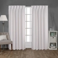 ATI Home Sateen Pinch Pleat Woven Blackout Back Tab Curtain Panel Pair (As Is Item)