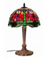 Tiffany-style Purple/Red Dragonfly Lamp