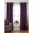Purple Ring / Grommet Top Velvet Curtain / Drape / Panel - Piece