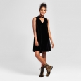 Women's Velvet Cutout Shift Dress - Xhilaration Black S