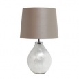 Simple Designs 1 Light Pearl Table Lamp with Fabric Shade