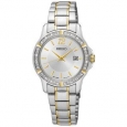 Seiko Women's SUR718 Stainless Steel and Crystal watch with a Date Window