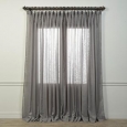 Exclusive Fabrics Signature Double Wide Grey Sheer Curtain Panel