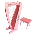 Schoenhut 15 String Harp w/ bench - Pink