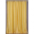 Yellow Ring / Grommet Top Velvet Curtain / Drape / Panel - Piece