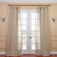 Exclusive Fabrics Linen Open Weave Natural Curtain Panel Size 50 W x 108 L (As Is Item)