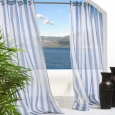 Escape Stripe Grommet Top Indoor/Outdoor Curtain Panel Pair