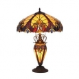 Chloe Lighting Tiffany Style Double-lit Victorian Design 3-light Table Lamp
