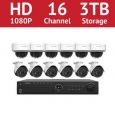 LaView 16 Channel 1080p IP NVR with (6) 1080p Bullet Cameras and (6) 1080p Dome Cameras and a 3TB HDD