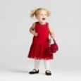 Toddler Girls' Scallop A Line Dress Cat & Jack Red Velvet 12 M