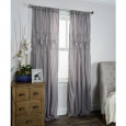 Arden Loft Torsades Collection Grey Cotton Curtain Panel