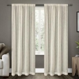 ATI Home Belgian Textured Rod Pocket Curtain Panel Pair