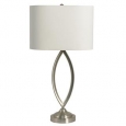 Decor Therapy Silver/White Brushed Steel Table Lamp