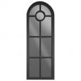 Sleek and Stylish Arched Window Wall Mirror Coated Finish Black
