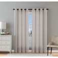 VCNY Hamilton Solid Sheer Curtain Panel Pair