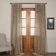 Exclusive Fabrics Grecian Taupe Printed Sheer Curtain Panel