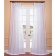 Exclusive Fabrics Signature White Double Layer Sheer Curtain Panel