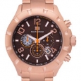 Buech and Boilat Men's Monument Rosetone Stainless Steel Chronograph Watch