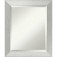 Wall Mirror Medium, Brushed Sterling Silver 20 x 24-inch (As Is Item)
