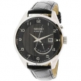 Seiko Men's Kinetic SRN051 Black Leather Quartz Fashion Watch