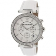 Michael Kors Women's Parker MK2277 White Leather Quartz Fashion Watch
