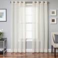 Softline Oakridge Faux Linen Grommet Top Curtain Panel (As Is Item)
