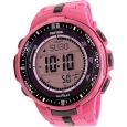 Casio Men's Pro Trek PRW3000-4B Pink Stainless-Steel Diving Watch