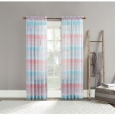 No. 918 Vernell Multicolored Sheer Geometric Print Voile Curtain Panel