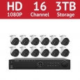 LaView 16 Channel 1080p IP NVR with (12) 1080p Bullet Cameras and a 3TB HDD