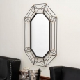Household Essentials Large Wire Frame Wall Mirror - Black/Gold
