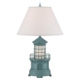 Seahaven Sky Blue Lighthouse Night Light Table Lamp 27