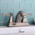 Satin Nickel Centerset Bathroom Faucet