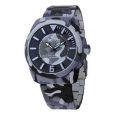 SO&CO New York Men's SoHo Quartz Blue Comouflage Watch with Stainless Steel Bracelet