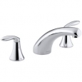 Kohler K-T15290-4 Double Handle Roman Tub Trim with Metal Lever Handles from the Coralais Series