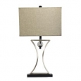 Elegant Designs Brushed Chrome Hourglass Shape with Pendulum Table Lamp