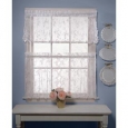 Saturday Knight White Lace Window Curtain (2-piece Set)