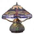 Tiffany-style Dragonfly Table Lamp with Mosaic Base